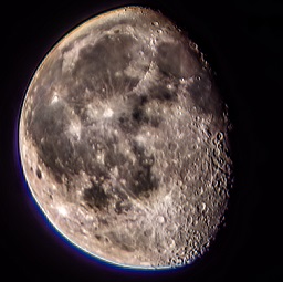 A gibbous moon in November.